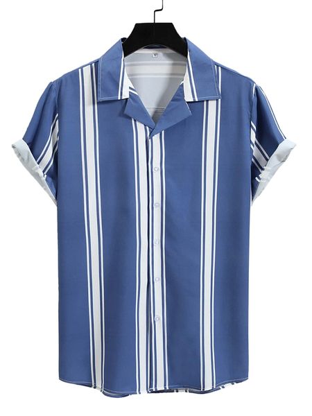 men random vertical striped shirt o4w3#, White;black 
men random vertical striped shirt o4w3#, White;black