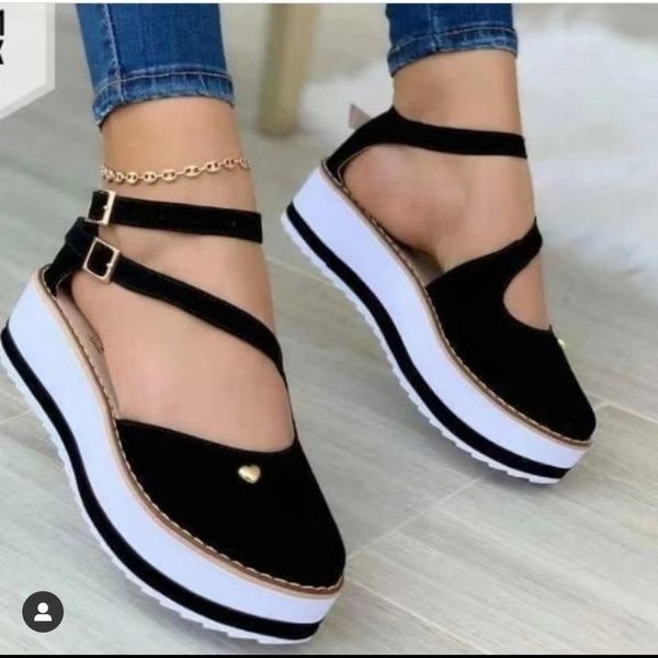 women platform wedge sandals closed toe round head womens shoes comfort summer outdoor sports beach height increase sneakers 220602, Black
women platform wedge sandals closed toe round head womens shoes comfort summer outdoor sports beach height increase sneakers 220602, Black