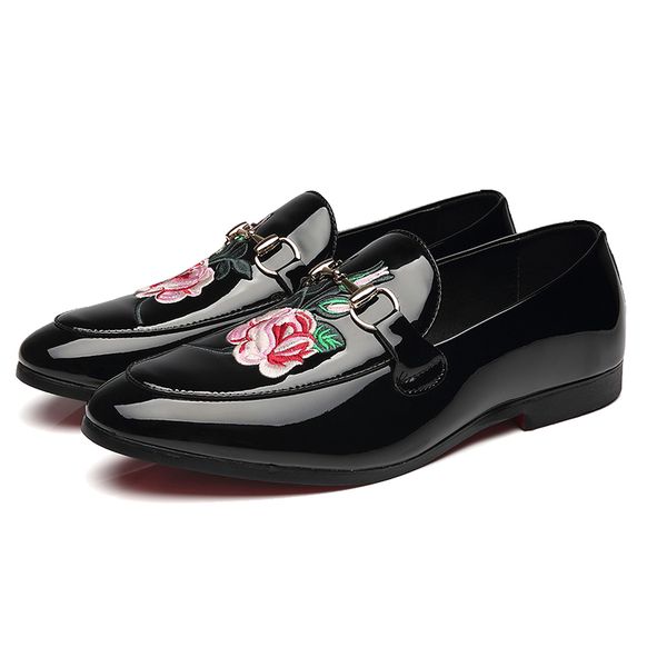 bright leather shoes men personality embroidery peony flower gold decorative loafers designer banquet hair stylist dress shoes, Black
bright leather shoes men personality embroidery peony flower gold decorative loafers designer banquet hair stylist dress shoes, Black