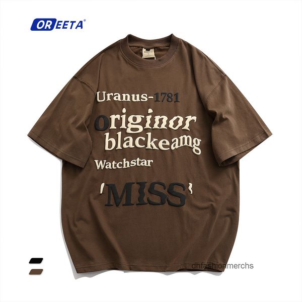 designer t shirt oreeta mens clothing new brand letter foaming loose mens tshirts round neck short sleeve summer clothes, White;black
designer t shirt oreeta mens clothing new brand letter foaming loose mens tshirts round neck short sleeve summer clothes, White;black