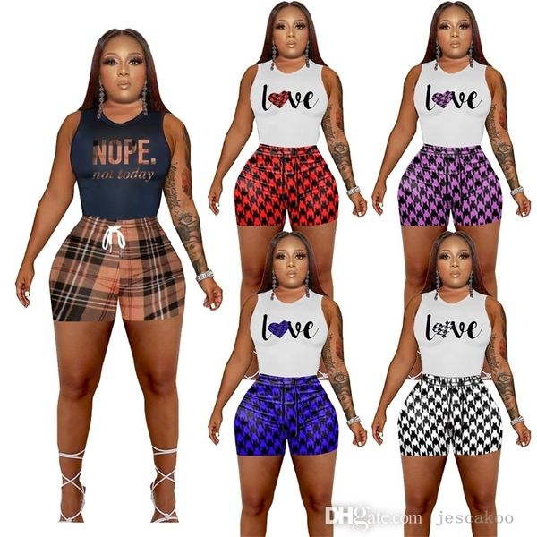 designer summer tracksuits women two piece set print vest shorts outfits casual clothing jogging suits dhl, Gray
designer summer tracksuits women two piece set print vest shorts outfits casual clothing jogging suits dhl, Gray
