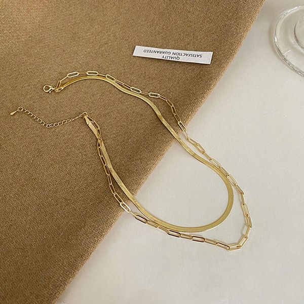 2022 light luxury hip hop ladies necklace chains double layer design gold plated versatile cold wind send friends to lovers without fading, Silver
2022 light luxury hip hop ladies necklace chains double layer design gold plated versatile cold wind send friends to lovers without fading, Silver
