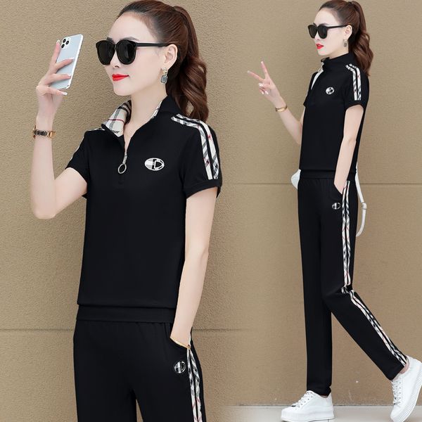 loose large size womens two piece sets 2022 summer new short sleeved stand collar trousers running clothes white apricot red, Gray
loose large size womens two piece sets 2022 summer new short sleeved stand collar trousers running clothes white apricot red, Gray