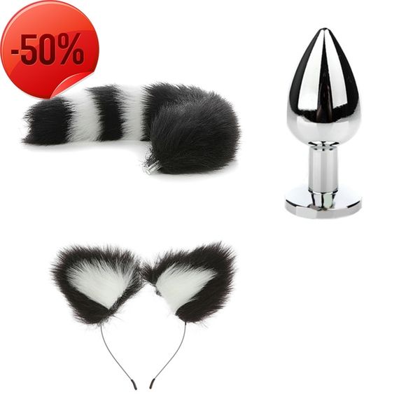 cute ears headbands with detachable fox tail metal butt plug erotic cosplay accessories toys for couples shop for couples, Black;white
cute ears headbands with detachable fox tail metal butt plug erotic cosplay accessories toys for couples shop for couples, Black;white