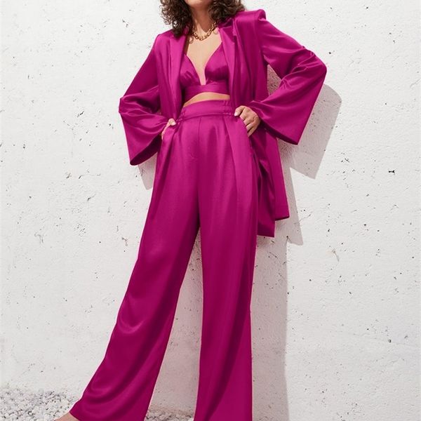 mnealways18 solid ladies pink blazer fashion spring long sleeve oversized women blazer coat elegant sashes satin jackets 220817, White
mnealways18 solid ladies pink blazer fashion spring long sleeve oversized women blazer coat elegant sashes satin jackets 220817, White