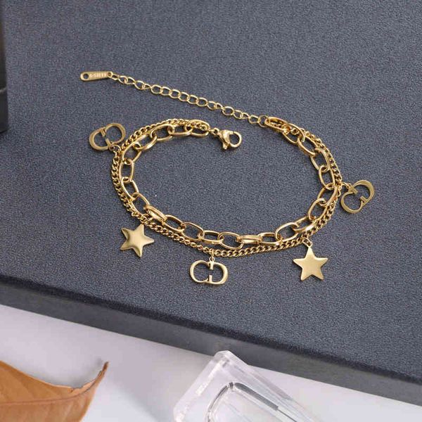 titanium steel d family letter star square chain double layer fashionable age reduction 2022 tide brand fashion design necklace bracelet rin, Black
titanium steel d family letter star square chain double layer fashionable age reduction 2022 tide brand fashion design necklace bracelet rin, Black