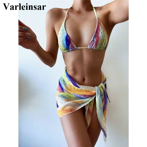 new rhinestones bikini women swimwear female swimsuit three-pieces bikini set with sarong bather bathing suit swim v2538, White;black
new rhinestones bikini women swimwear female swimsuit three-pieces bikini set with sarong bather bathing suit swim v2538, White;black