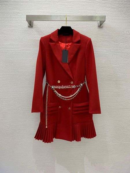 casual dresses early spring suit collar double breasted pleated skirt hem slim gift waist chain dress, Black;gray
casual dresses early spring suit collar double breasted pleated skirt hem slim gift waist chain dress, Black;gray