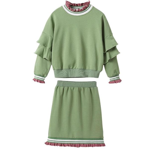 clothing sets girl's long sleeve casual cotton lotus edge hoodies+skirts 2pcs fashion solid color big girls, White
clothing sets girl's long sleeve casual cotton lotus edge hoodies+skirts 2pcs fashion solid color big girls, White