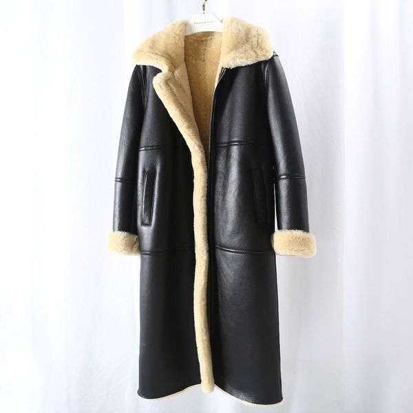 oftbuy brand real fur coat winter jacket women natural genuine leather merino sheep fur thick warm outerwear streetwear 201103, Black
oftbuy brand real fur coat winter jacket women natural genuine leather merino sheep fur thick warm outerwear streetwear 201103, Black