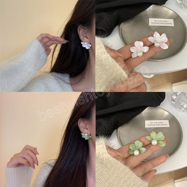 flower stud earrings for women summer style korean fashion jewelry ethnic pearl woman earring luxury accessories, Golden;silver
flower stud earrings for women summer style korean fashion jewelry ethnic pearl woman earring luxury accessories, Golden;silver