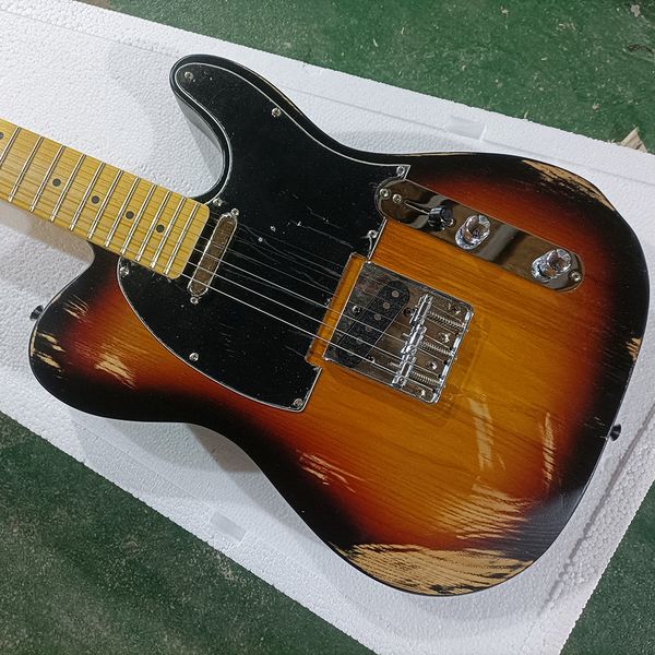 6 strings relic tobacco sunburst electric guitar with ash body maple fretboard
6 strings relic tobacco sunburst electric guitar with ash body maple fretboard