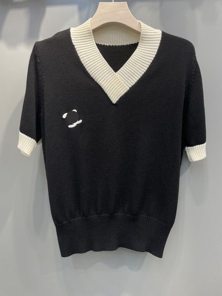 women's t-shirt designer cow ~ new fashion black contrast v-neck age reducing sweater small fragrance classic embroidery knitted women9, White
women's t-shirt designer cow ~ new fashion black contrast v-neck age reducing sweater small fragrance classic embroidery knitted women9, White