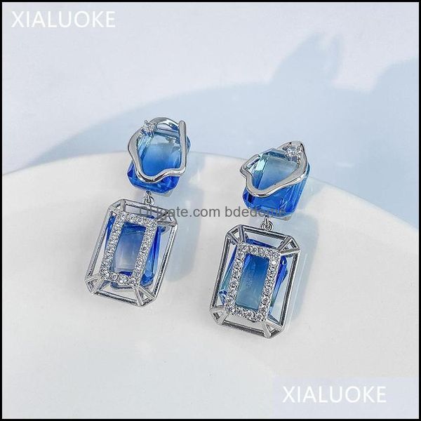 dangle chandelier earrings jewelry fashion metal hollow out blue crystal drop for women luxury elegant dhssr, Silver
dangle chandelier earrings jewelry fashion metal hollow out blue crystal drop for women luxury elegant dhssr, Silver