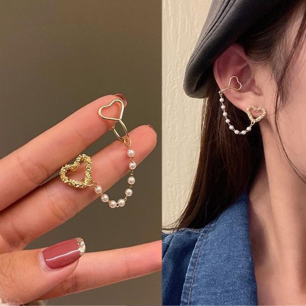 clip-on & screw back tassel love heart ear clip earrings for women pearl integrated cuff aesthetic fashion jewelry gifts, Silver
clip-on & screw back tassel love heart ear clip earrings for women pearl integrated cuff aesthetic fashion jewelry gifts, Silver
