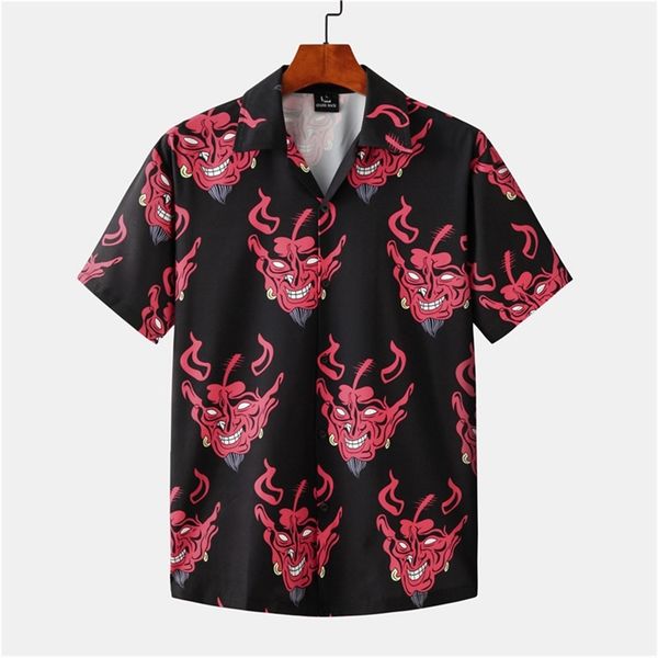 devil full printed short sleeve shirts men summer floral loose hawaiian korean streetwear hip hop couple fashion shirts camisa 220426, White;black
devil full printed short sleeve shirts men summer floral loose hawaiian korean streetwear hip hop couple fashion shirts camisa 220426, White;black