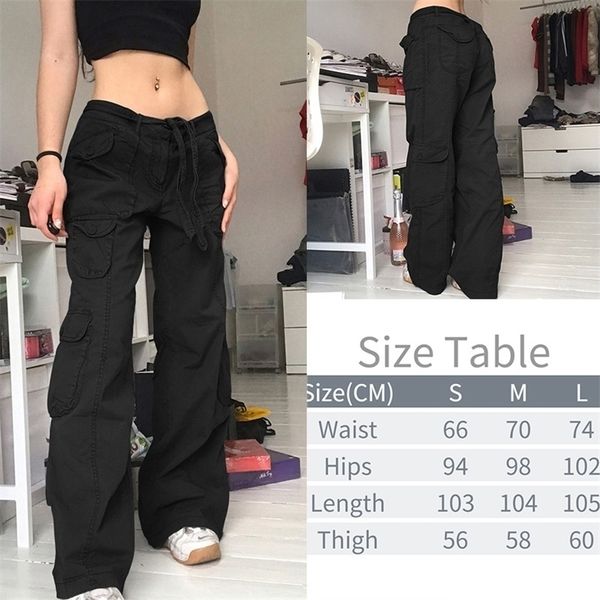 y2k pockets cargo for women straight oversize pants harajuku vintage 90s aesthetic low waist trousers wide leg baggy jeans 220811, Black;white
y2k pockets cargo for women straight oversize pants harajuku vintage 90s aesthetic low waist trousers wide leg baggy jeans 220811, Black;white