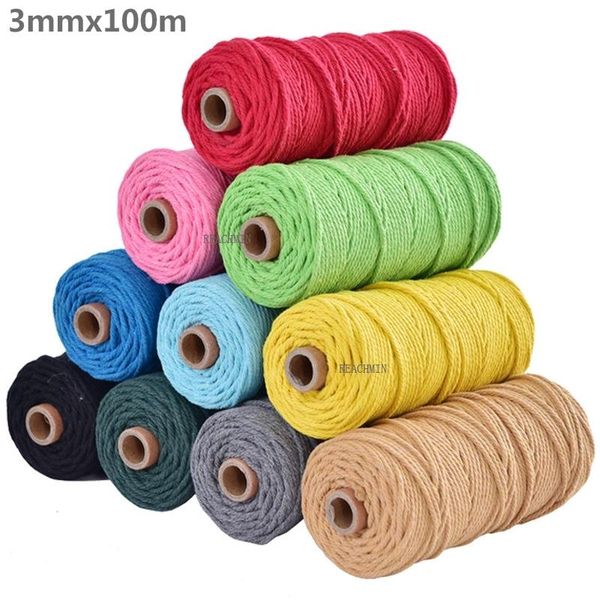 clothing yarn 3mm cotton cord colorful rope beige twisted craft macrame string diy home textile decorative supply 100m arn, Black;white
clothing yarn 3mm cotton cord colorful rope beige twisted craft macrame string diy home textile decorative supply 100m arn, Black;white