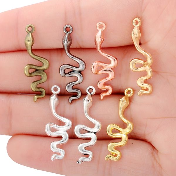 200pcs 28x10mm snake charms animals pendants for diy earrings necklace making materials accessories, Bronze;silver
200pcs 28x10mm snake charms animals pendants for diy earrings necklace making materials accessories, Bronze;silver