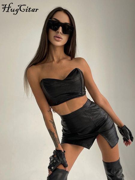 pu leather strapless tube sleeveless backless crop mini dress 2 pieces set 2022 fall winter women party y2k, Black;gray
pu leather strapless tube sleeveless backless crop mini dress 2 pieces set 2022 fall winter women party y2k, Black;gray