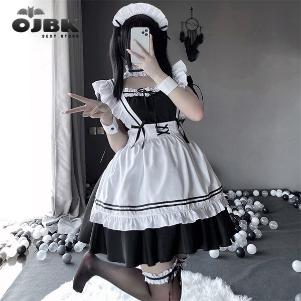 japanese anime cosplay costume black white maid outfit apron dress plus size women lingerie stage uniform 220427, Red;black
japanese anime cosplay costume black white maid outfit apron dress plus size women lingerie stage uniform 220427, Red;black