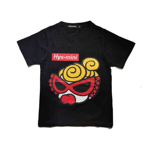 super black pacifier little middle and small children's short sleeved t-shirt summer round neck black bottomed cartoon tide, White
super black pacifier little middle and small children's short sleeved t-shirt summer round neck black bottomed cartoon tide, White