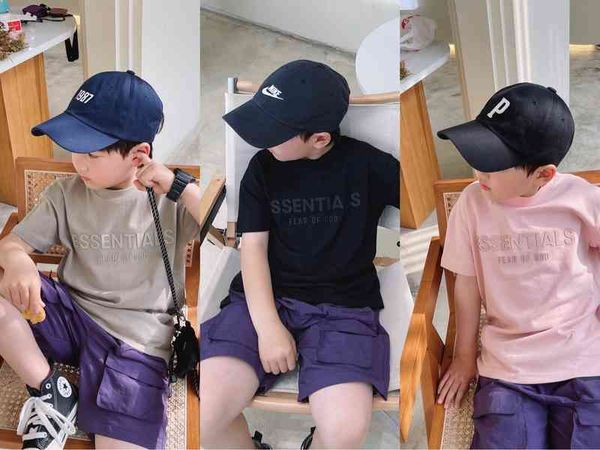 22 summer ess silicone letter boys girls' cotton short sleeve rcasual sweatershirts sweatpants streetwear pullover solid color fleece s, Gray
22 summer ess silicone letter boys girls' cotton short sleeve rcasual sweatershirts sweatpants streetwear pullover solid color fleece s, Gray
