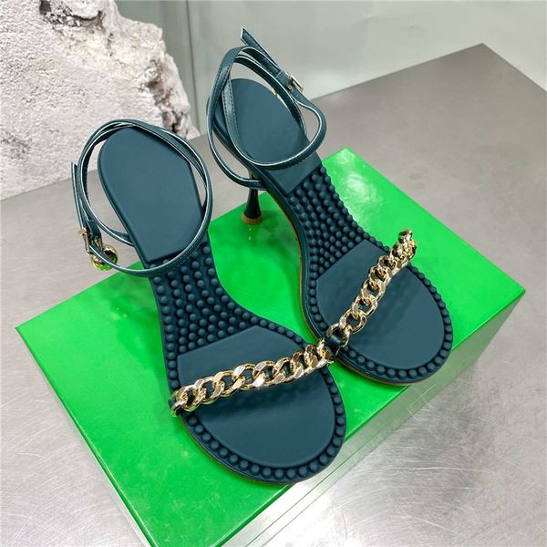 metal ball high heels women summer essential item leather chain thin high heels sandals with size 35-42, Black
metal ball high heels women summer essential item leather chain thin high heels sandals with size 35-42, Black