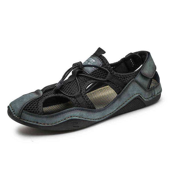 2022 new summer outdoor casual sandals breathable mesh hollow out beach large men's shoes, Black
2022 new summer outdoor casual sandals breathable mesh hollow out beach large men's shoes, Black