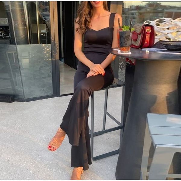 women's jumpsuits & rompers women side split wide leg pant suits sleeveless spaghetti strap jumpsuit female summer ladies casual romper, Black;white
women's jumpsuits & rompers women side split wide leg pant suits sleeveless spaghetti strap jumpsuit female summer ladies casual romper, Black;white