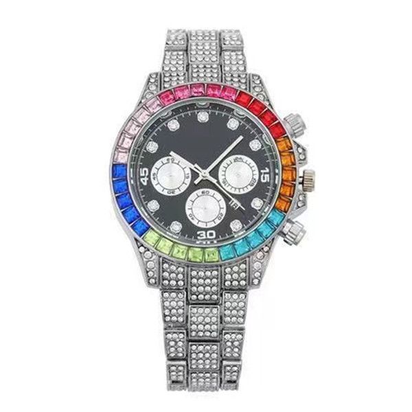w01005 fashion style men women iced out watch hiphop silver and gold plated bling crystal diamond, Slivery;brown
w01005 fashion style men women iced out watch hiphop silver and gold plated bling crystal diamond, Slivery;brown