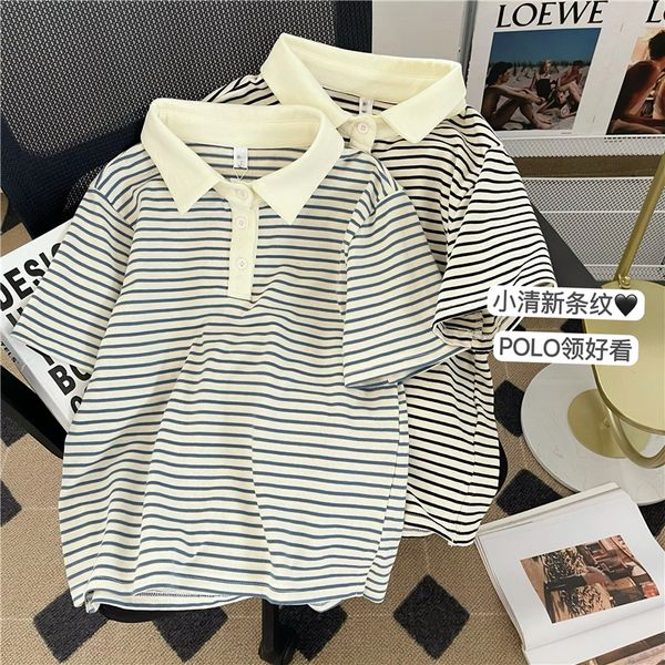 women's t-shirt korean cotton women's summer t-shirts short sleeve t shirt female yarn-dyed striped black blue woman tees -xl, White
women's t-shirt korean cotton women's summer t-shirts short sleeve t shirt female yarn-dyed striped black blue woman tees -xl, White