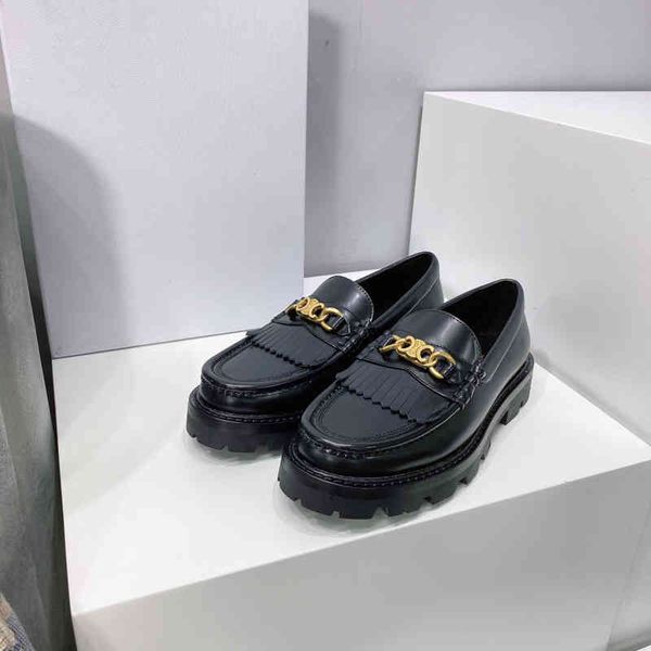 dress shoes thick soled leffer shoes arc de triomphe tassel single chain small leather casual women's, Black
dress shoes thick soled leffer shoes arc de triomphe tassel single chain small leather casual women's, Black