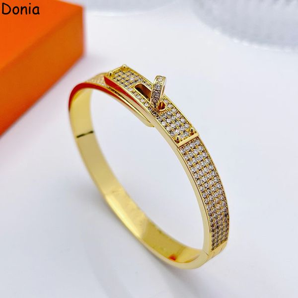 donia jewelry pig nose bangle european and american fashion designers luxury exaggerated titanium steel micro-inlaid zircon gift box, Black
donia jewelry pig nose bangle european and american fashion designers luxury exaggerated titanium steel micro-inlaid zircon gift box, Black