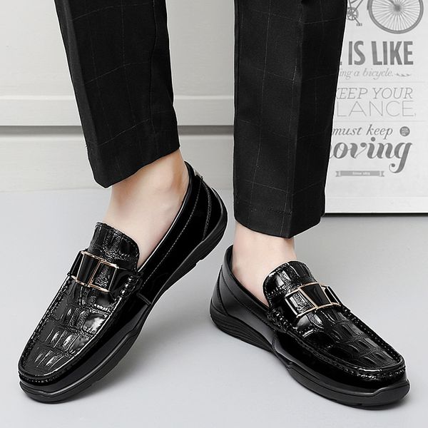 2022 men loafer shoes leather slip-on flats moccasins handmade man casual driving shoes luxury leisure retro business club shoes, Black
2022 men loafer shoes leather slip-on flats moccasins handmade man casual driving shoes luxury leisure retro business club shoes, Black