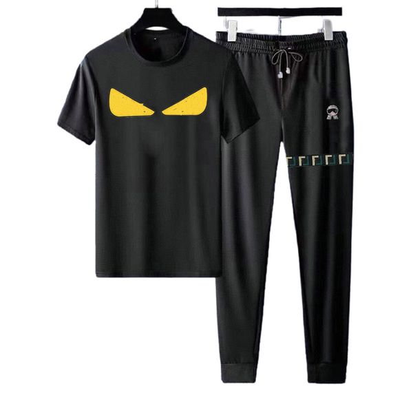 2022 new summer european fashion men's and women's medium waist short sleeve letter printed blouse, t-shirt tight pants sports sui, White;black
2022 new summer european fashion men's and women's medium waist short sleeve letter printed blouse, t-shirt tight pants sports sui, White;black