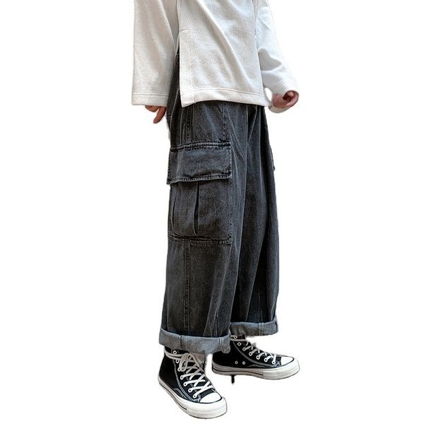 men's jeans 2022 fashion korean style wide leg pants hip hop straight for men streetwear black baggy kpop denim cargo, Blue
men's jeans 2022 fashion korean style wide leg pants hip hop straight for men streetwear black baggy kpop denim cargo, Blue