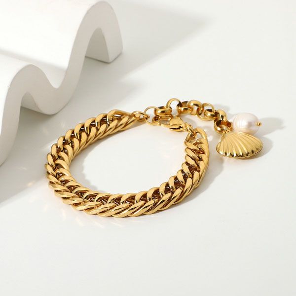 stainless steel freshwater pearl chain bracelet 18k gold plated 10mm wide double cuban bracelet short plump female bracelets jdb201070, Black
stainless steel freshwater pearl chain bracelet 18k gold plated 10mm wide double cuban bracelet short plump female bracelets jdb201070, Black