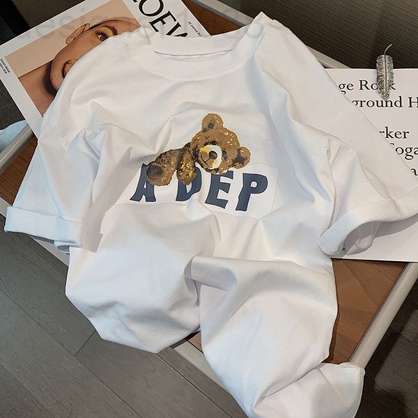 women's t-shirt designer 2309# tiktok 200 grams, wrapped in cotton, big size, women's wear, summer cartoon, printed short sleeved, White
women's t-shirt designer 2309# tiktok 200 grams, wrapped in cotton, big size, women's wear, summer cartoon, printed short sleeved, White