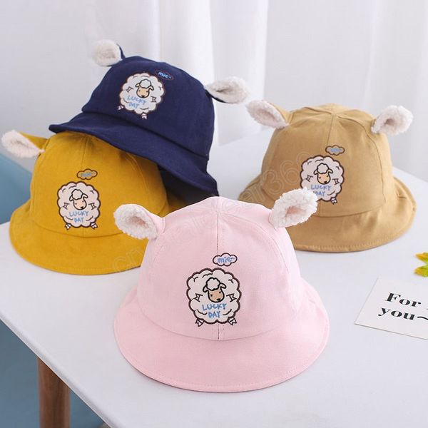 cartoon sheep baby bucket hat autumn cute ear outdoor sun hat for boy girl panama hat infant toddler kids beach cap 1-3year, Yellow
cartoon sheep baby bucket hat autumn cute ear outdoor sun hat for boy girl panama hat infant toddler kids beach cap 1-3year, Yellow