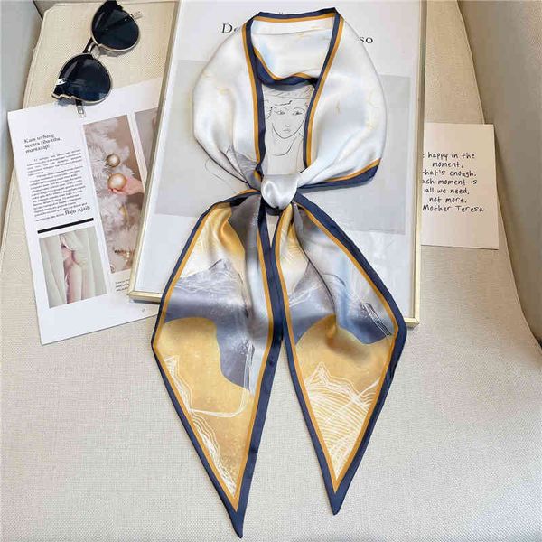 2021 women long hair band silk satin scarf fashion print ribbon neck tie hand bag wirst girls head scarves shawl accessories, Blue;gray
2021 women long hair band silk satin scarf fashion print ribbon neck tie hand bag wirst girls head scarves shawl accessories, Blue;gray