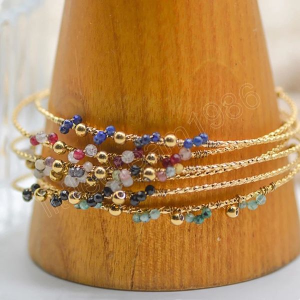 vintage gold stainless steel opening adjustable bracelets for women multicolor natural stone round beads thin bracelets jewelry, Golden;silver
vintage gold stainless steel opening adjustable bracelets for women multicolor natural stone round beads thin bracelets jewelry, Golden;silver