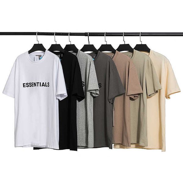 men's and women's fashion t shirt high street brand ess short sleeved male female double thread, White;black
men's and women's fashion t shirt high street brand ess short sleeved male female double thread, White;black