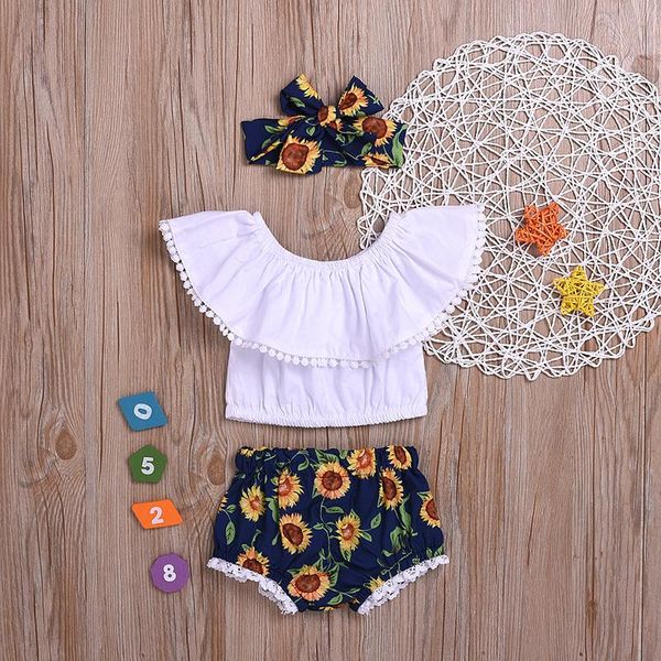 clothing sets 2022 talloly children's summer girls suit one-shoulder lace print shorts three-piece, White
clothing sets 2022 talloly children's summer girls suit one-shoulder lace print shorts three-piece, White