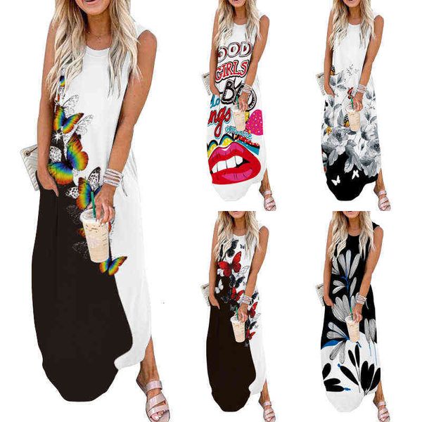 luxury designer women's dresses print round neck sleevels dresses for spring and summer 2022, Black;gray
luxury designer women's dresses print round neck sleevels dresses for spring and summer 2022, Black;gray