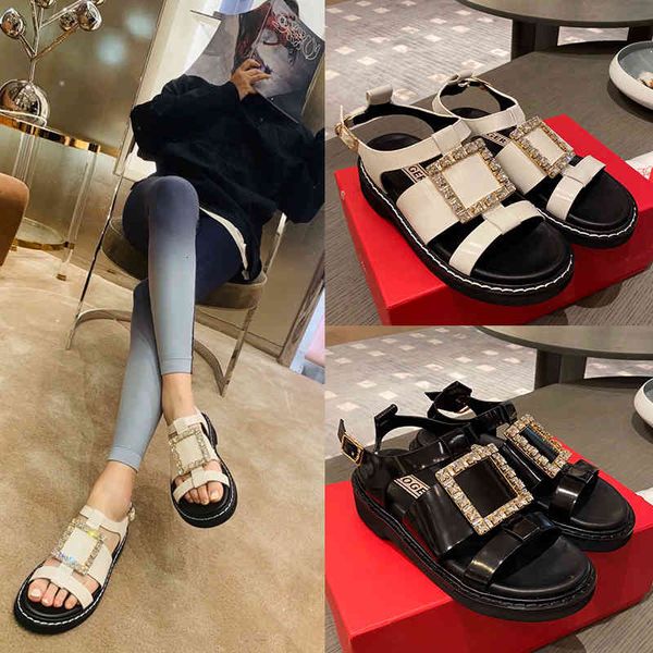 slippers sandals women's summer spring square buckle drill leather thick bottom open toe go out and wear roman sandals, Black
slippers sandals women's summer spring square buckle drill leather thick bottom open toe go out and wear roman sandals, Black