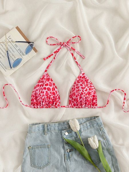 leopard print tie back triangle bikini c4ew#, White;black
leopard print tie back triangle bikini c4ew#, White;black