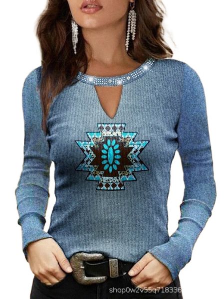 2021 europe and the united states cross-border new autumn casual long sleeve round neck pullover slim print women's long sleeve t-shirt, White
2021 europe and the united states cross-border new autumn casual long sleeve round neck pullover slim print women's long sleeve t-shirt, White