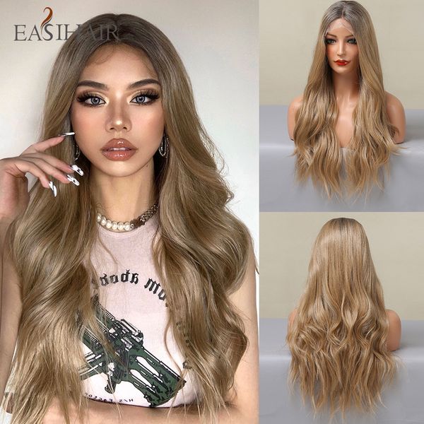 lx brand long blonde ombre wavy lace front wig for women high density synthetic wigs with baby hair heat resistant lolita wigfactory direct, Black
lx brand long blonde ombre wavy lace front wig for women high density synthetic wigs with baby hair heat resistant lolita wigfactory direct, Black