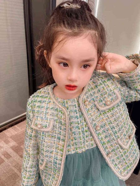 very fishy children's coat 2022 spring girl's little fragrance green lattice long sleeve coat rt231, Camo
very fishy children's coat 2022 spring girl's little fragrance green lattice long sleeve coat rt231, Camo